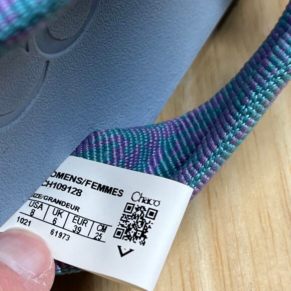 Chaco Chillos Womens size 8 Blue Comfort LUVSEAT Arch Support Flip-Flop Sandals - Picture 7 of 13